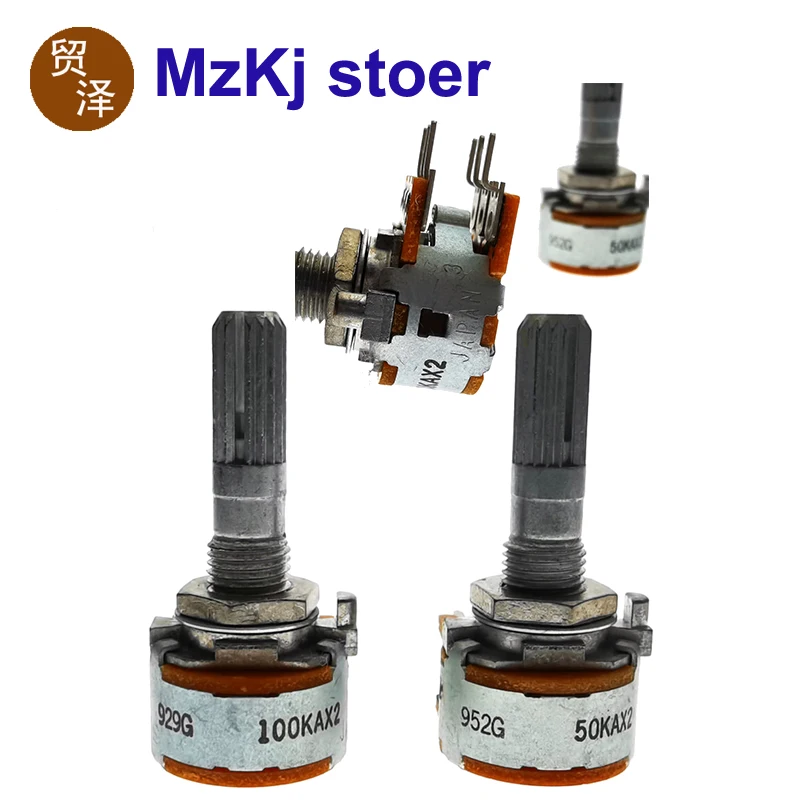 

5PCS Japan ALPS RK16 25MM Rotary Potentiometer 50K 50KAX2 100K 100KAX2 Audio Volume Control Pot New Original WH148