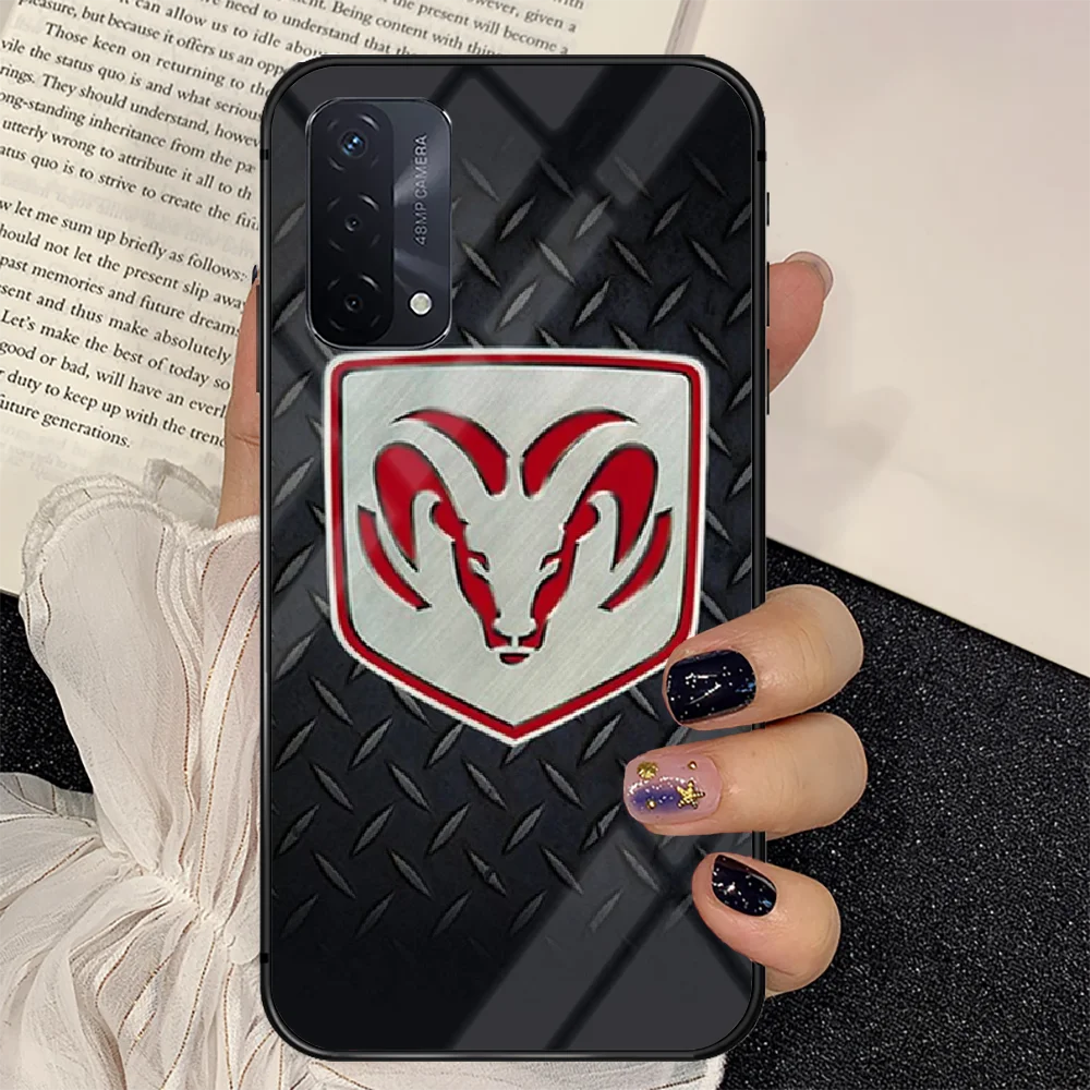 

Sport Dodges Car Phone Tempered Glass Case Cover For oppo realme find a x c xt gt 2 53 3 6 7 50 11 Pro lite 5g Black Etui Pretty