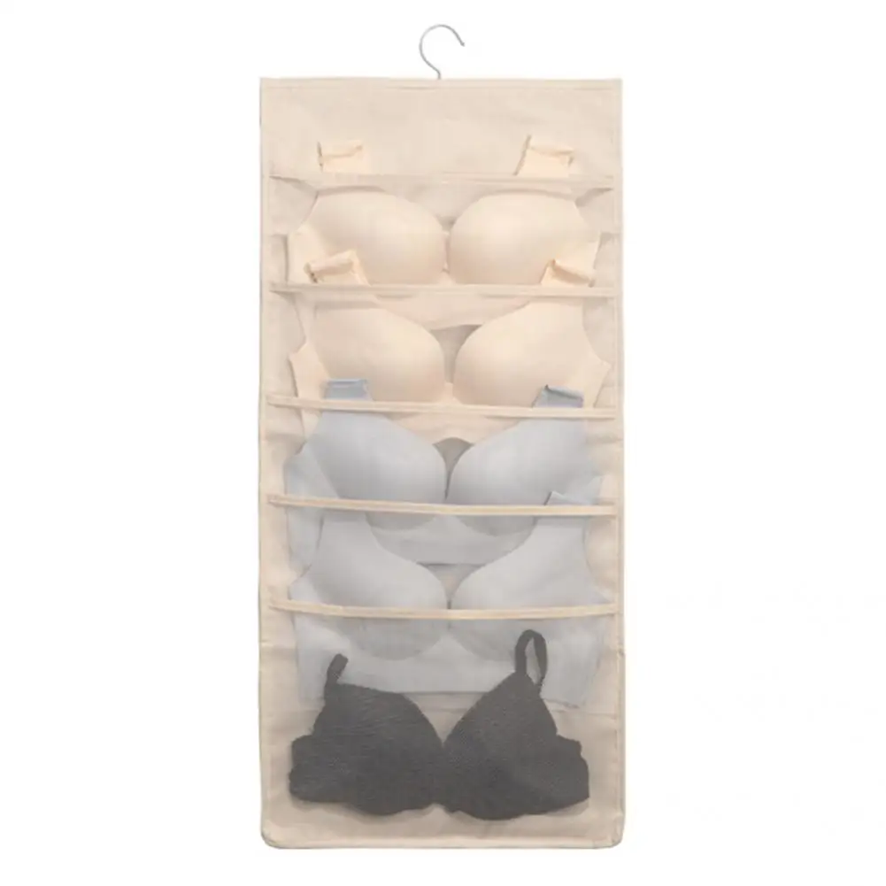 

Multi-pockets Lightweight Storage Hanging Bag with Mesh Pocket for Home