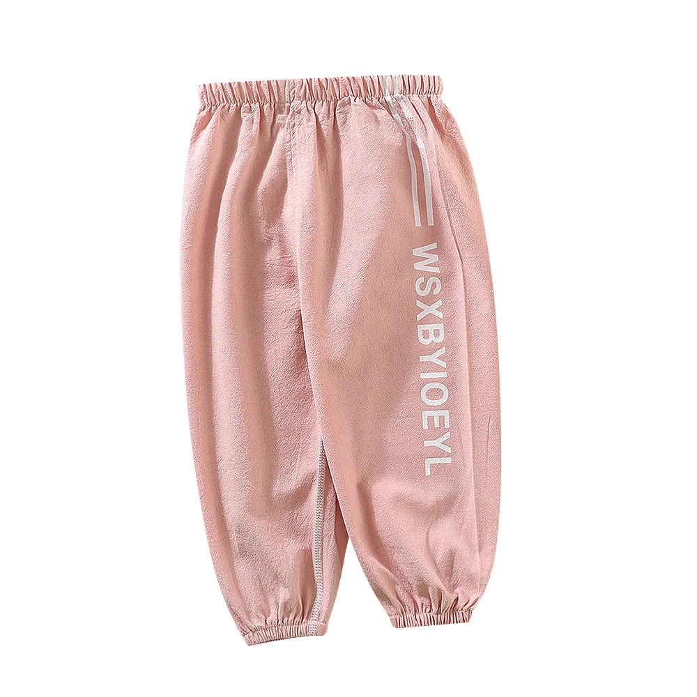 Детские штаны джоггеры против комаров для девочек и мальчиков на весну осень