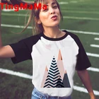 Популярная красивая футболка с геометрическим принтом, женские кавайные футболки с геометрическим рисунком, эстетическая рубашка в стиле Харадзюку, футболка унисекс, женская футболка