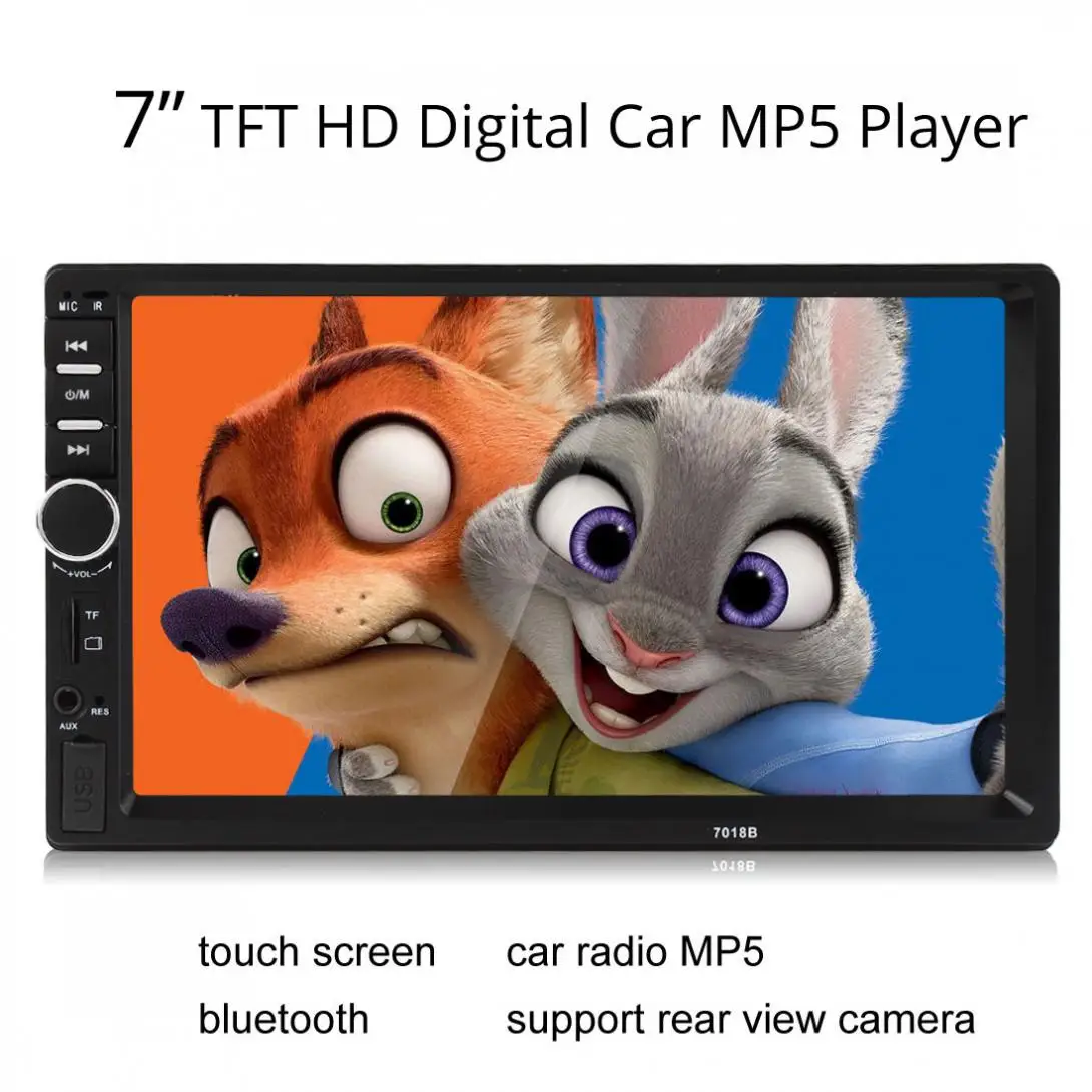 2 DIN 7 &quotBluetooth handsfree автомобильное радио стерео авто MP3 MP5 плеер HD в тире сенсорный