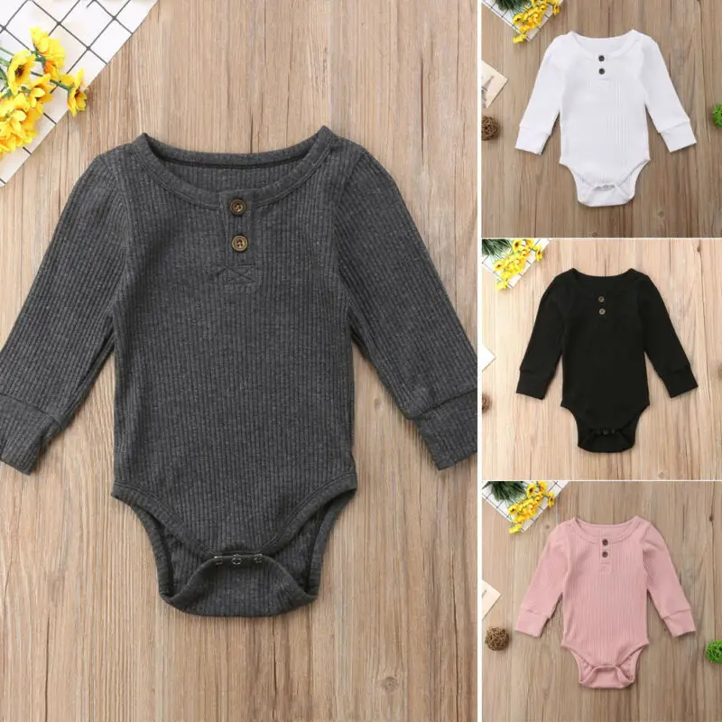 Комбинезон детский однотонный хлопковый с длинным рукавом на возраст 0-24 месяца 8