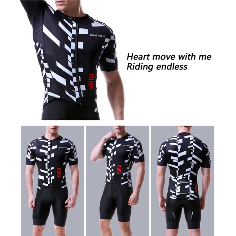 

PHMAX Summer Anti-UV Cycling Jersey Set Mountian Bicycle Cycling Sportswear MTB Bike Cycling Clothing Suit For Man