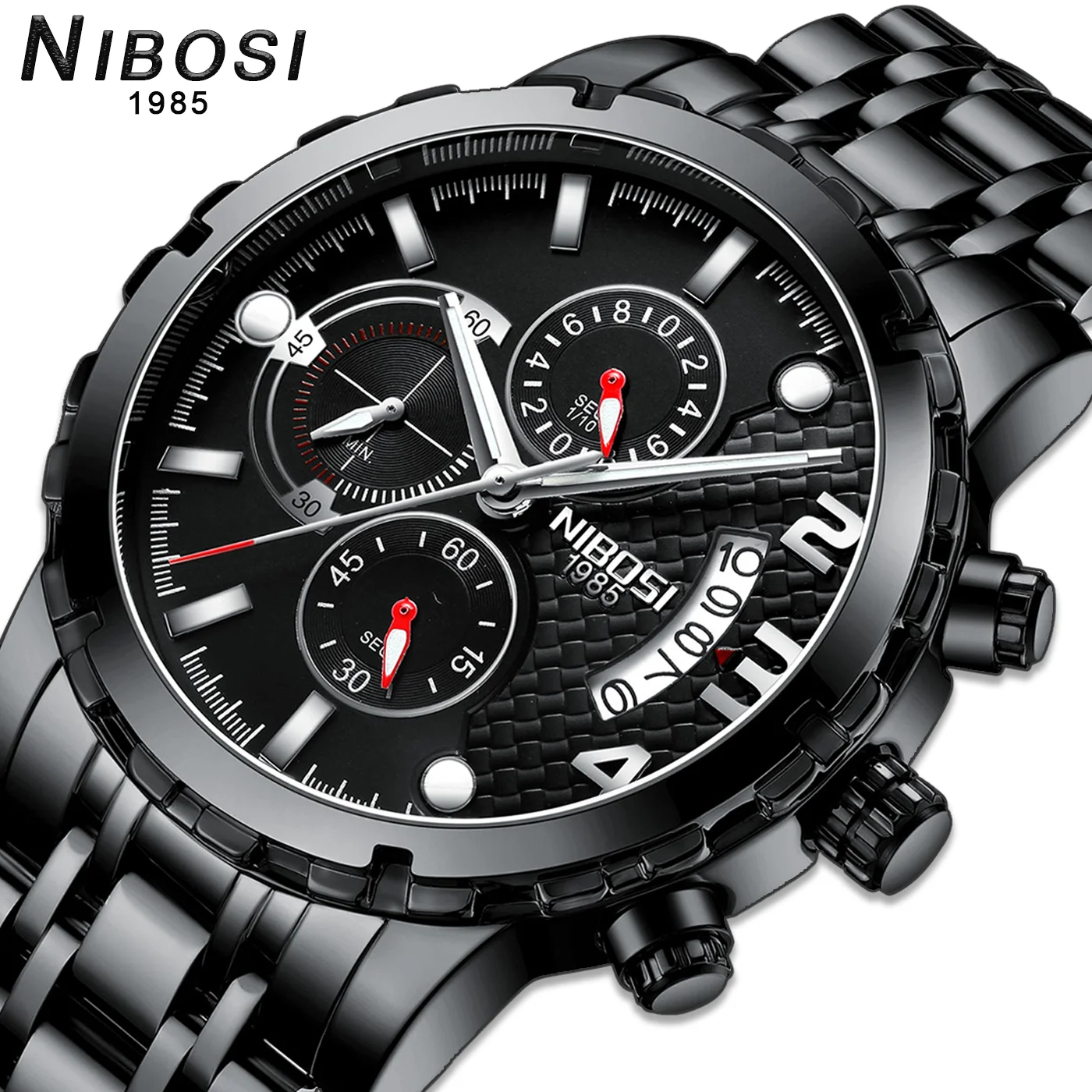 Часы наручные NIBOSI мужские спортивные кварцевые брендовые Роскошные