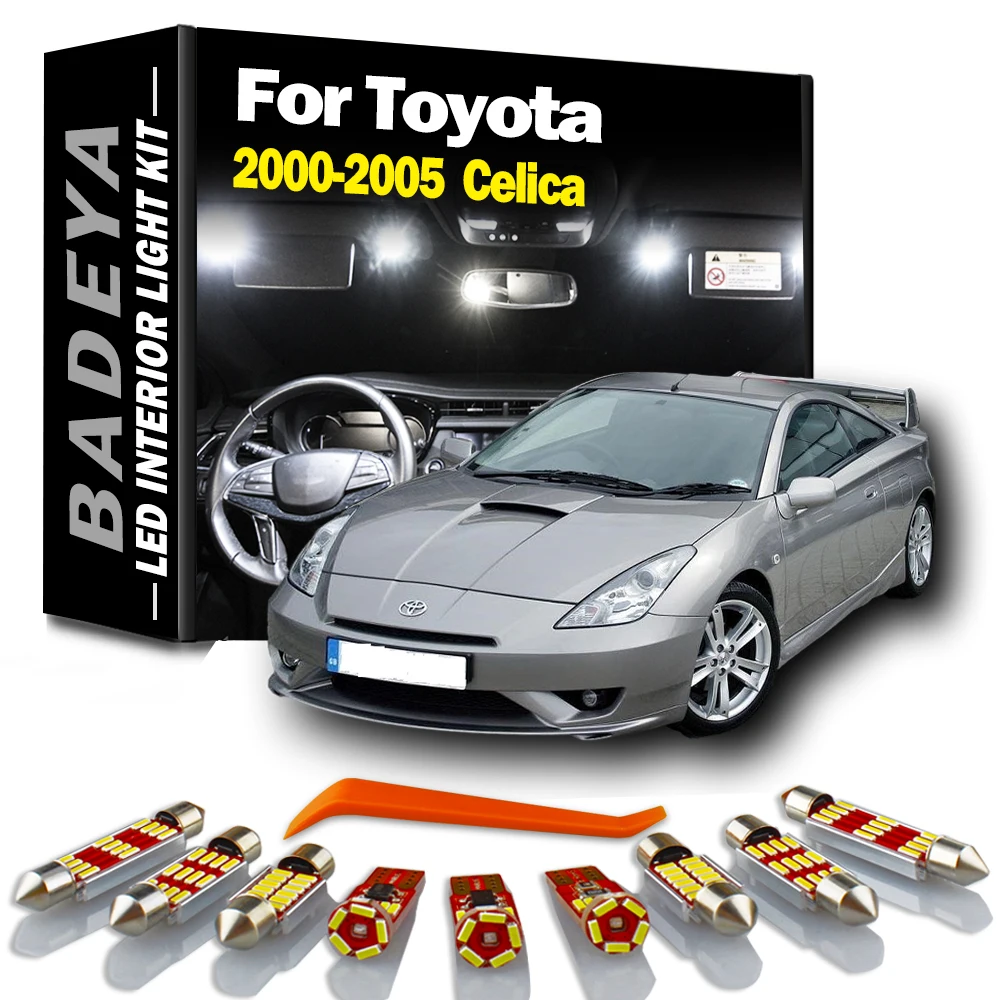 

ZUORUI 10 шт. Canbus для Toyota Celica 2000 2001 2002 2003 2004 2005 Автомобильные светодиодные внутренние карты купольные лампы комплект светодиодный ных ламп без ош...