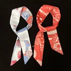 2021 новый дизайн роскошный брендовый узкий шарф с леопардовым принтом женский шейный шелковый шарф для женский платок повязка на голову сумка шарфы атласный шарф