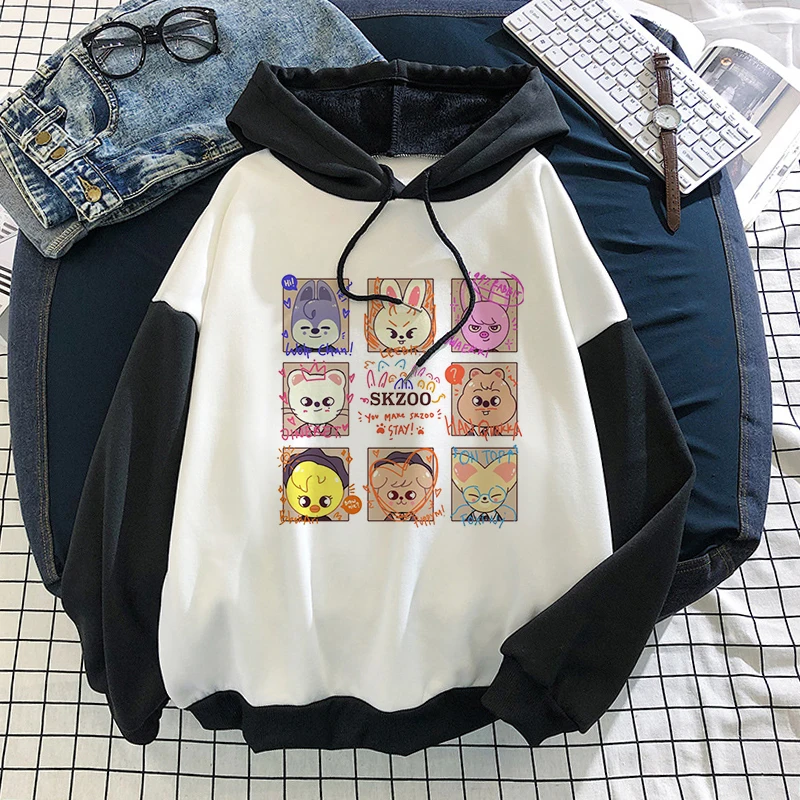 

Kawaii Kpop Skzoo Hoodies Cute Cartoon Women Streetwear Harajuku Casual Winter Sweatshirts Couple Clothes Long Sleeve Pullover