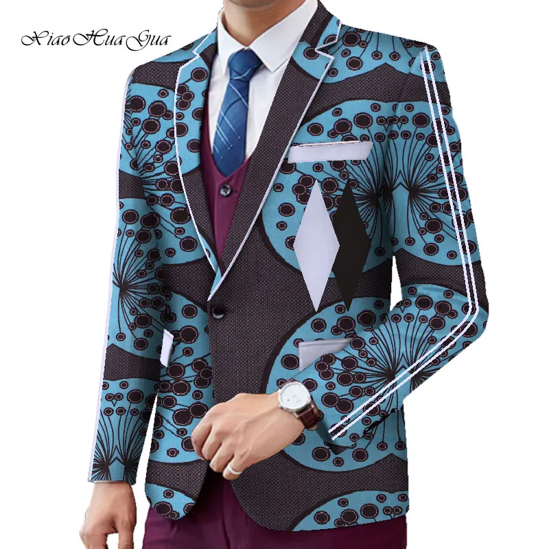 Африканская одежда для мужчин хлопковая куртка с Африканским восковым принтом