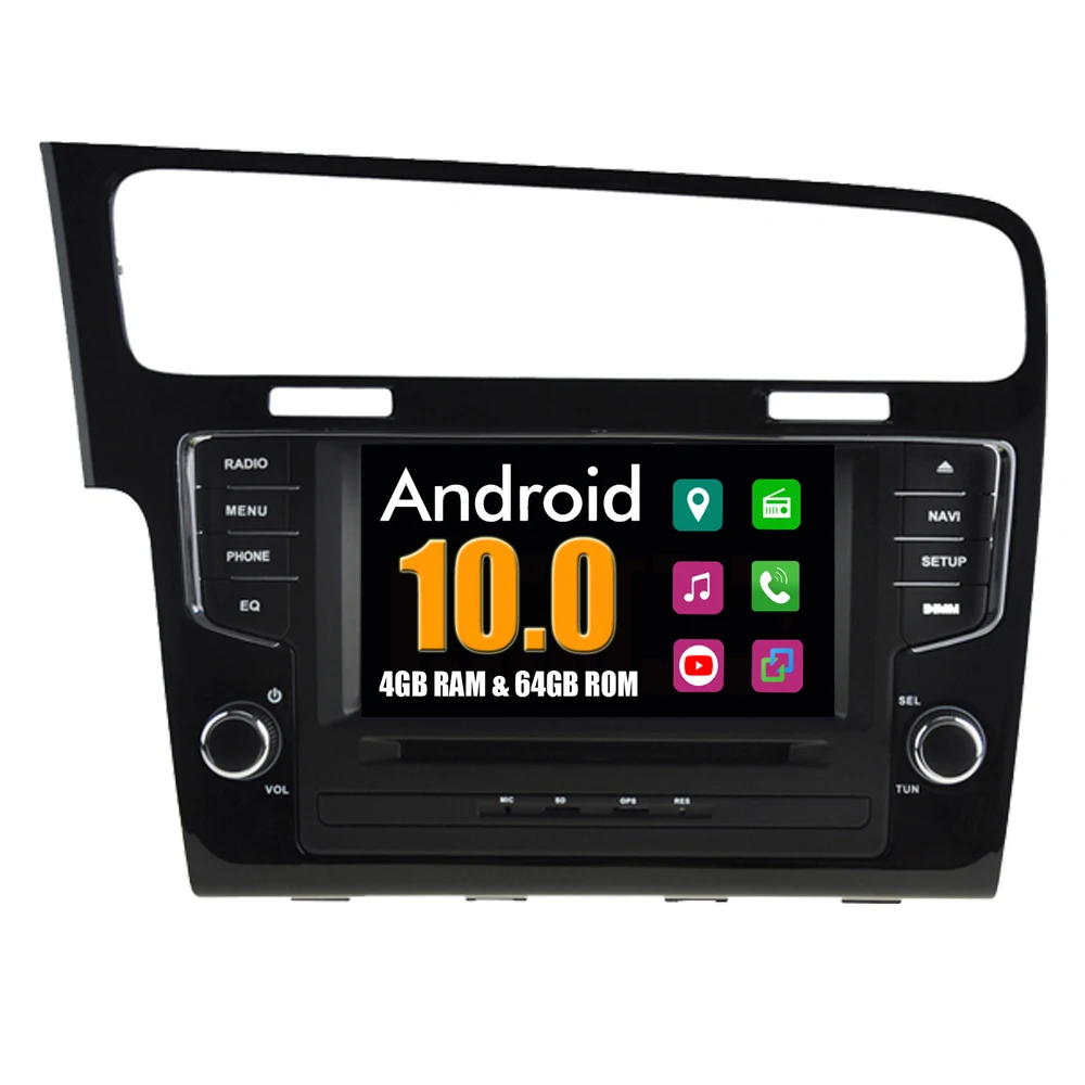 RoverOne для VW Golf 7 MK7 2014 2015 Android 10 Octa Core автомобильные аксессуары DVD MIB радиоприемник