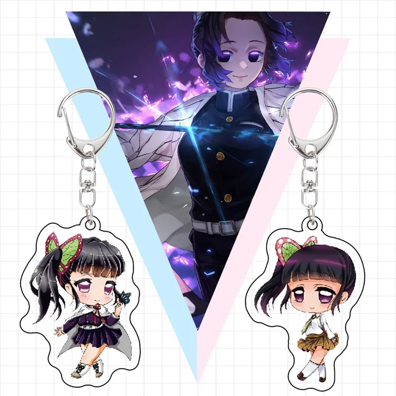 Брелок для ключей Kamado Nezuko креативный женский брелок акриловое кольцо милая