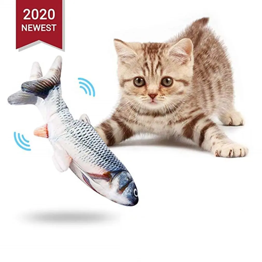 

Realistic Plush Toys Simulation Electrical Doll Cats Pet Toy Funny Fish Plush TV & Movie Character PP Cotton Figure Statue