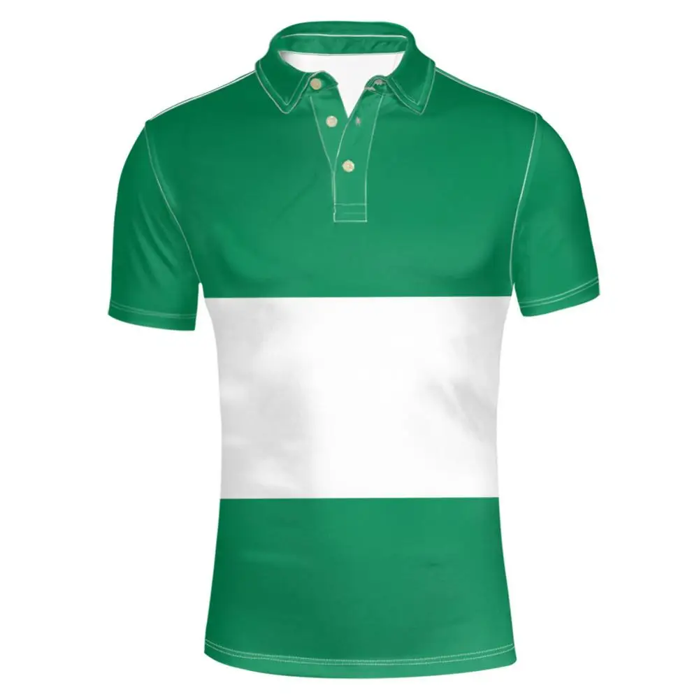 

NIGERIA youth diy free custom made name number nga Polo shirt nation flag ng federal nigerian college print photo text clothes