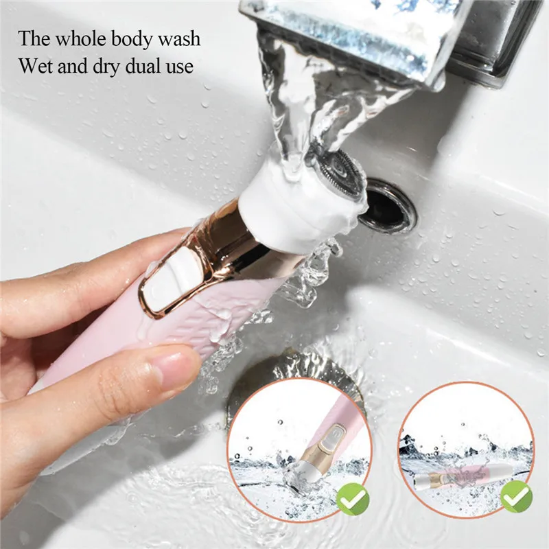 

CkeyiN 5 in 1 Electric Women Painless Depilators Waterproof Epilator Nose Ear Eyebrow Hair Trimmer Bikini Leg Lady Hair Remover