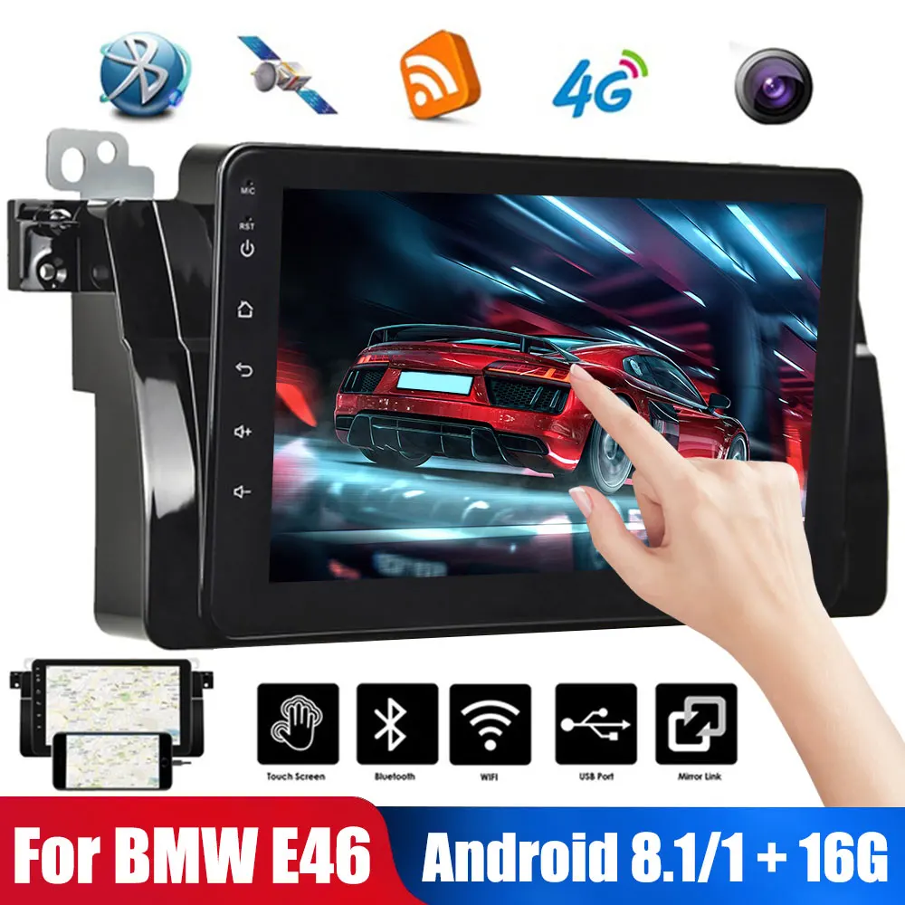 Автомобильный мультимедийный плеер 2Din 9 &quotAndroid 8 1 для BMW E46 E39 стерео с Mirror Link GPS Wi Fi