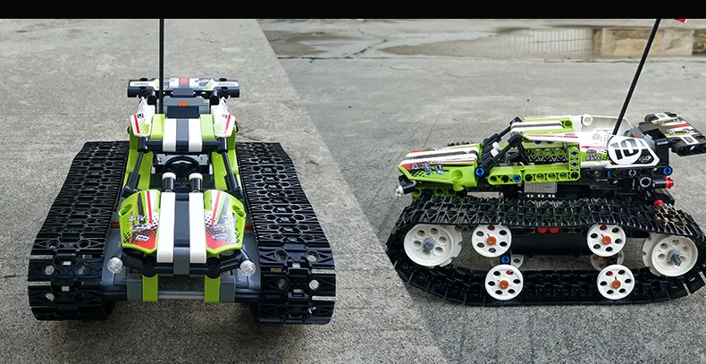 Техника внедорожный автомобиль приложение для смартфона rc Гусеничный автомобиль строительный блок 2,4 ГГц радио пульт дистанционного управления игрушка Коллекция деталек
