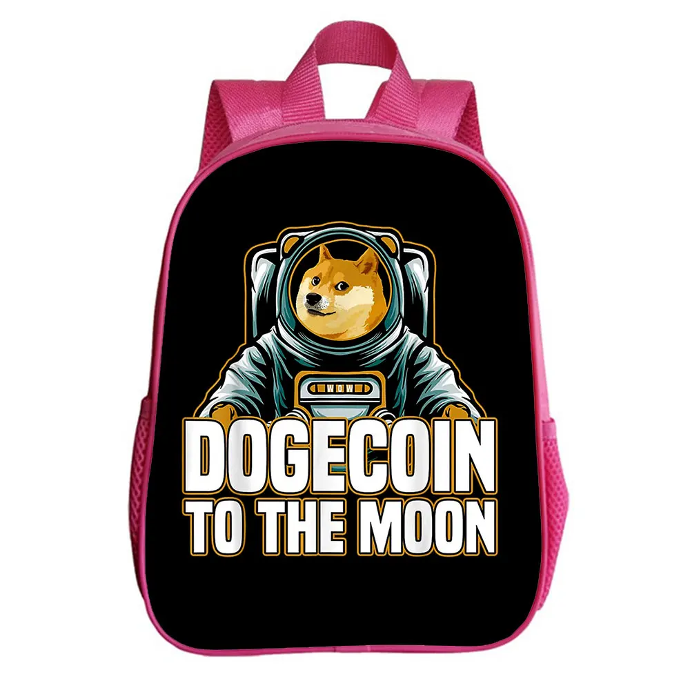 Школьная сумка Dogecoin, рюкзак для учеников, детский мультяшный рюкзак унисекс, дорожный рюкзак, сумка для детского сада и школы