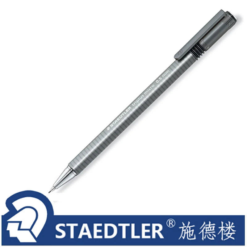 

1pc Triplus Micro 774 Staedtler Triangular Mechanical Automatic Pencil 0.5/0.7mm Chrome-plated Metal Tip Retractable Lead Sleeve