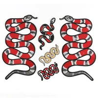 large snake patch cloth stickers punk clothing embroidered appliqu%c3%a9s ironing sewing decorative coat back patch badge wholesale