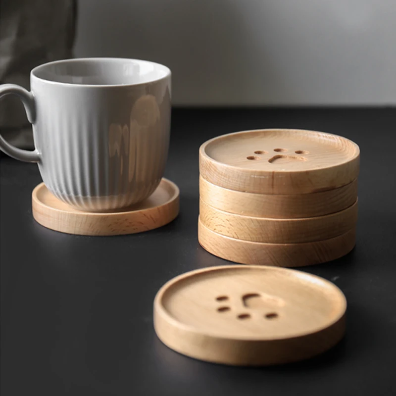 1 шт. подставка под кружку деревянная круглые столы деревянные подставки напитки