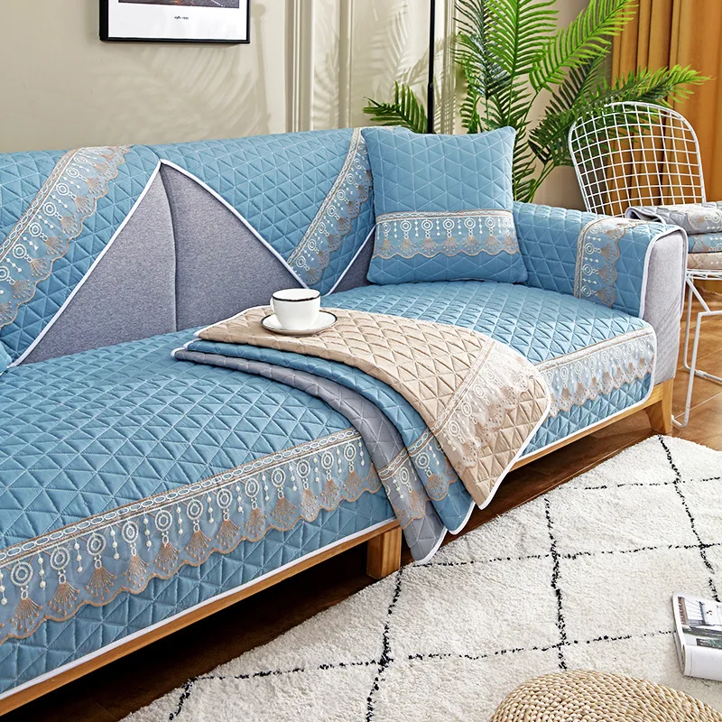 

Подушка для дивана Всесезонная обычная ткань нескользящее простое универсальное кожаное полотенце для дивана из массива дерева Европейск...