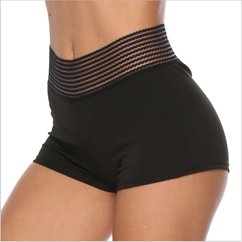 Sexy short Shorts Bottom pleated Pockets lace High waist Women Push Up fitness workout Sports wear 2019 New | Женская одежда