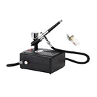 Комплект аэрографа OPHIR 0,3 мм двойного действия с мини-компрессором воздуха для модели макияжа, хобби, украшения тортов, дизайна ногтей, AC034 + AC004 + AC011