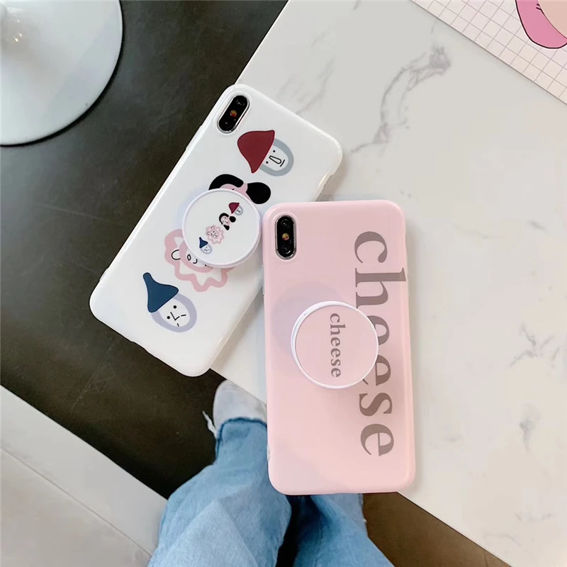 Милый розовый чехол для телефона с динозавром для iphone 11pro max 7 8 Plus, мягкий чехол IMD Для iphone X, задняя крышка, чехол с кольцом