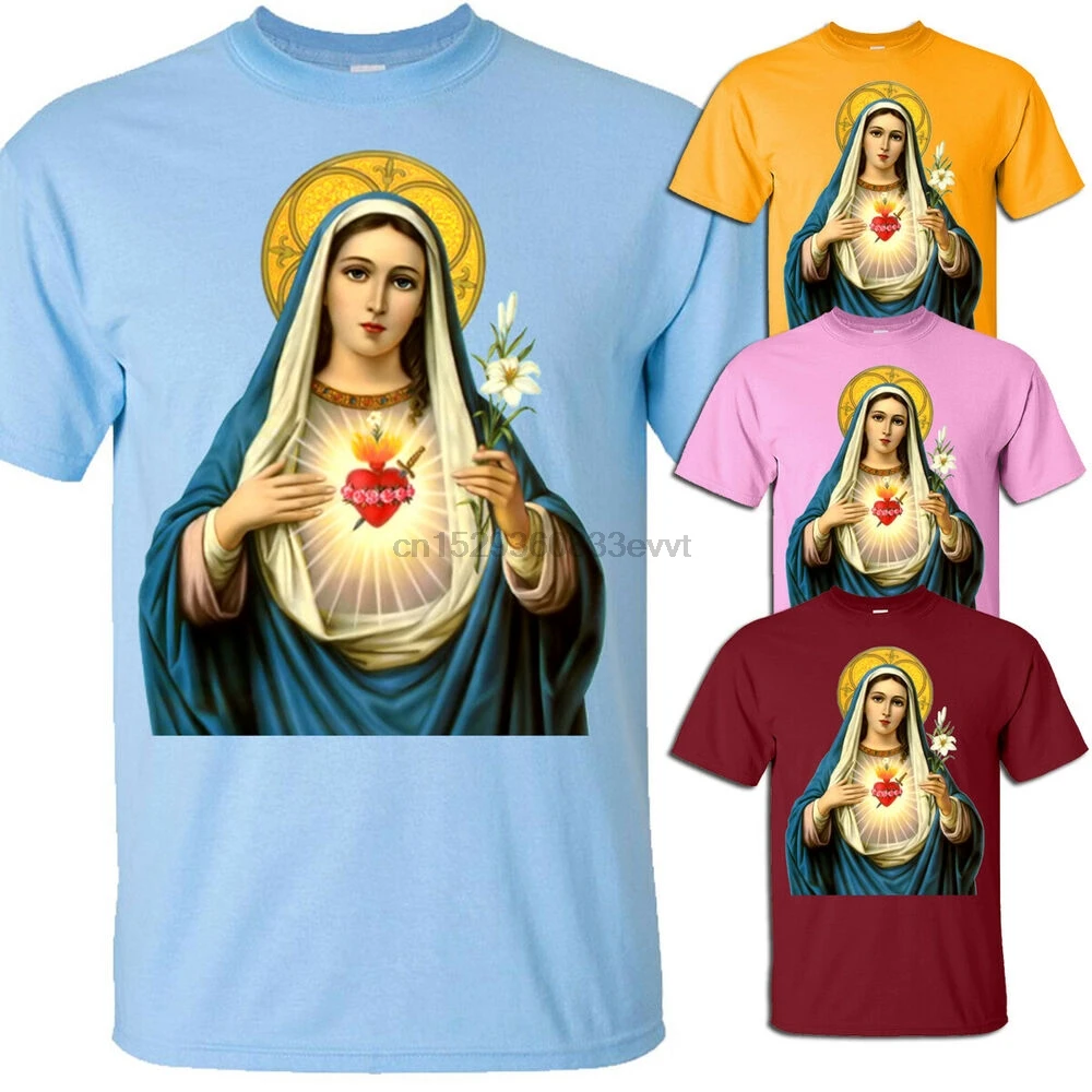 Священное Сердце из Святой Марии V1 Кристиан футболка размеров S-5XL звездного неба
