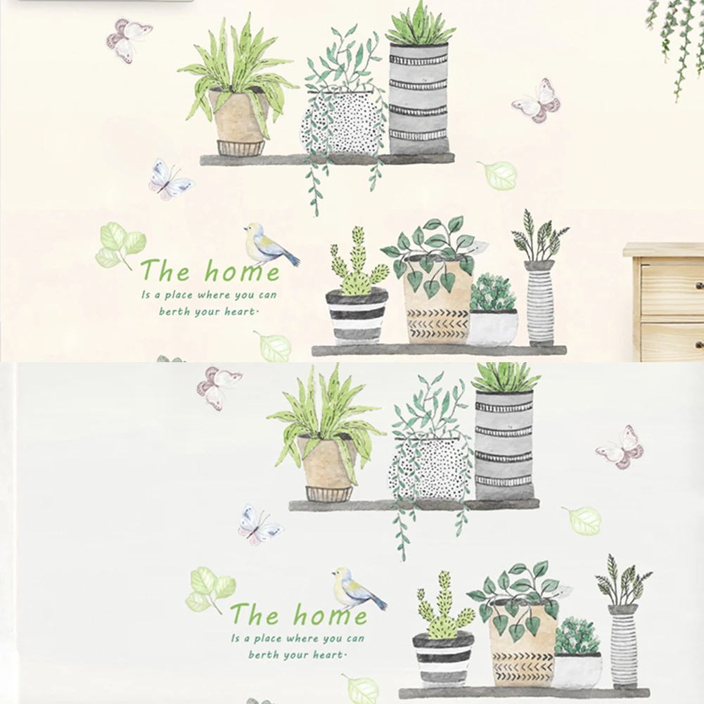 30*90 см садовое растение бонсай Настенная Наклейка цветок бабочка украшение дома