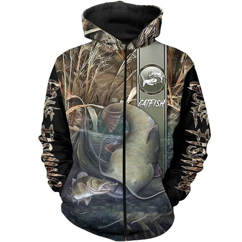 

Fishing catfish 3d print hoodies harajuku fashion hooded sweatshirt autumn hooded casual streetwear hoodie SA-412