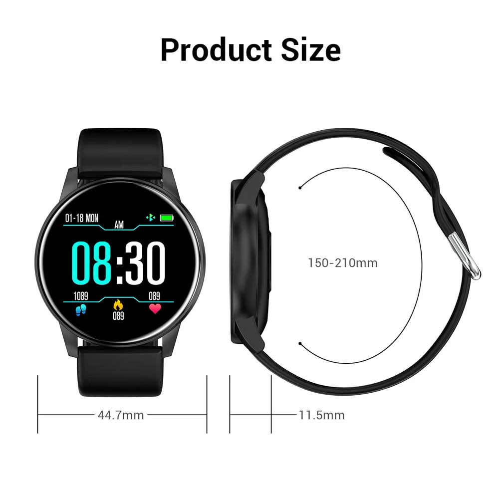 missgoal men smart watch waterproof intelligence heart rate monitoring sports watch fasion big screen wearable devices for women free global shipping