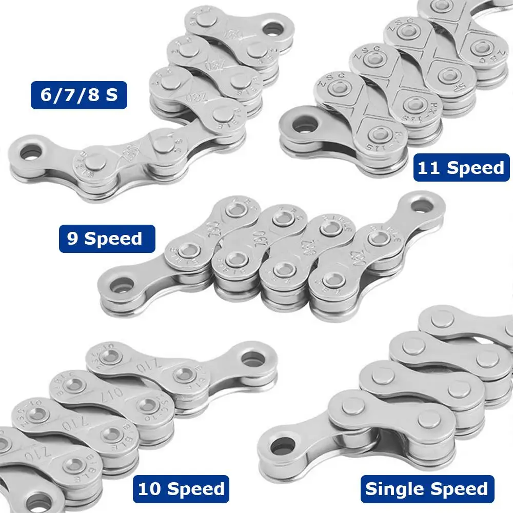 

Electroplated Silver Mountain Bike Bicycle Accessories Variable Speed Sliver for 6/7/8/9/10 Chain Joint Bicycle Chain Master