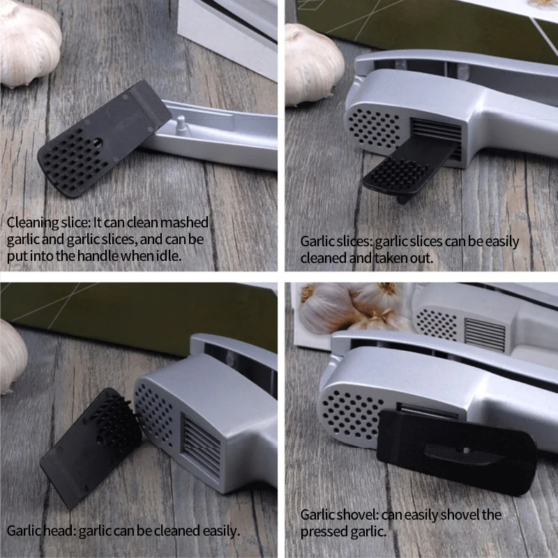 

Manual Garlic Press Mincer Garlic Chopper Slicer 2 in 1 Ginger Garlic Press Slice Crushing Crusher Kitchen Mincer Cooking Tools