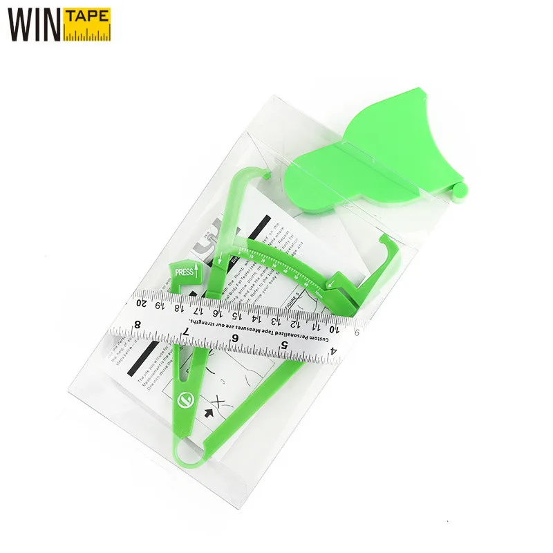 

WINTAPE 2Pcs/Set Health Care Skinfold Body Fat Caliper Body Fat Tester With Body Mass Tape With Measurement Chart Health Tool