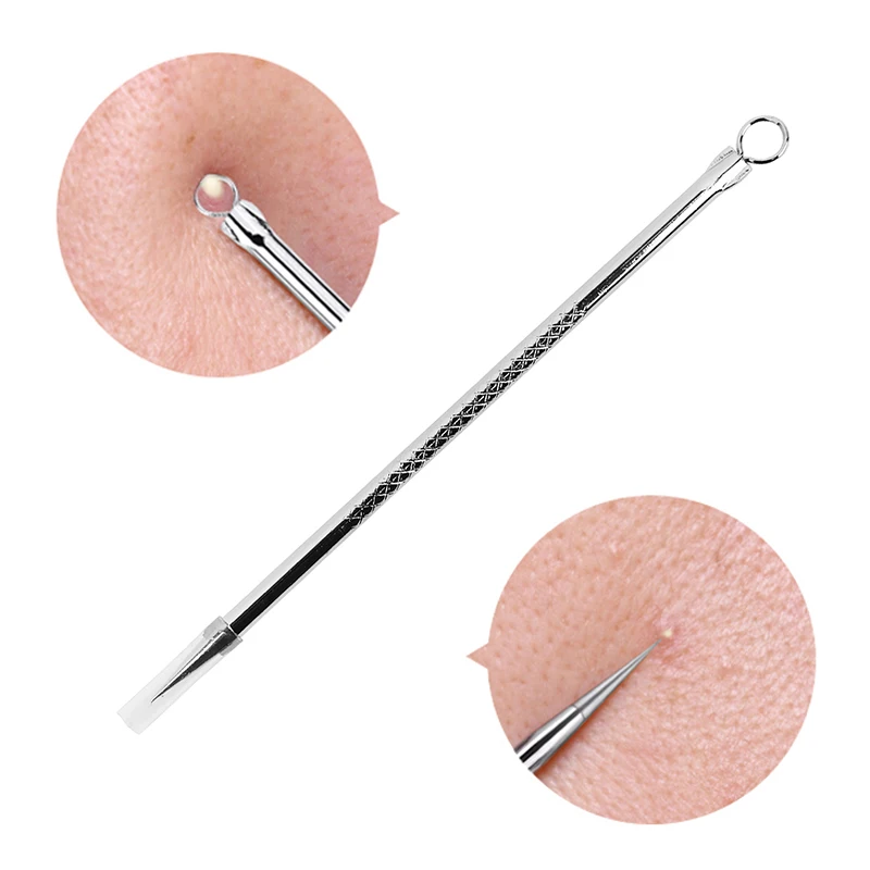 Stainless Steel Acne Removal Needles Pimple Blackhead Remover Tools Spoons Face Skin Care Facial Pore Cleaner |