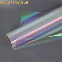 60cm iridescent flower bouquet wrapping cellophane rainbow film valentines day gift packaging birthday wedding party decorations