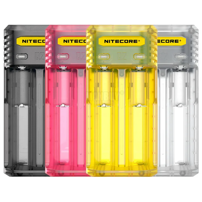 2020 NITECORE Q2 2 слота 2Bay 2A быстрое зарядное устройство для Li Ion IMR Nicd CR123A 16340 10440 AAA 14500 18650