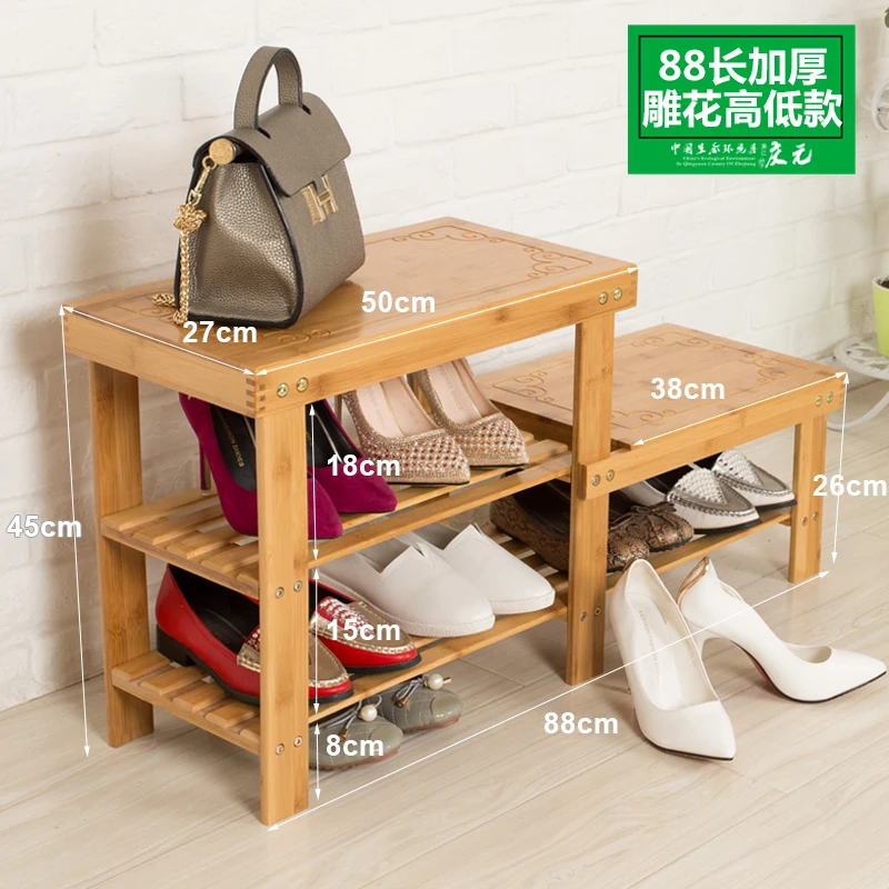 Бамбуковый шкаф для обуви с откидной крышкой простая скамейка хранения садовый