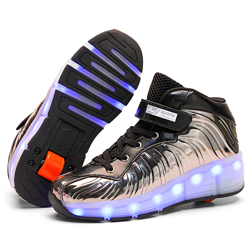 Детей роликовых коньках обувь с Led светильник детская пижама состоящая из одного