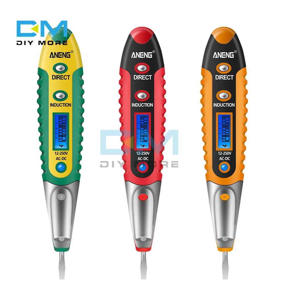 

Digital Test Pencil AC DC 12-250V Tester Electrical Voltage Detector Pen LCD Display Screwdriver for Electrician Tools