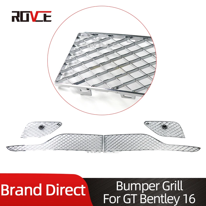 

ROVCE Front Bumper Grille Kit For Bentley GT 2016 Front Bumper Lower Grille Car Accessories