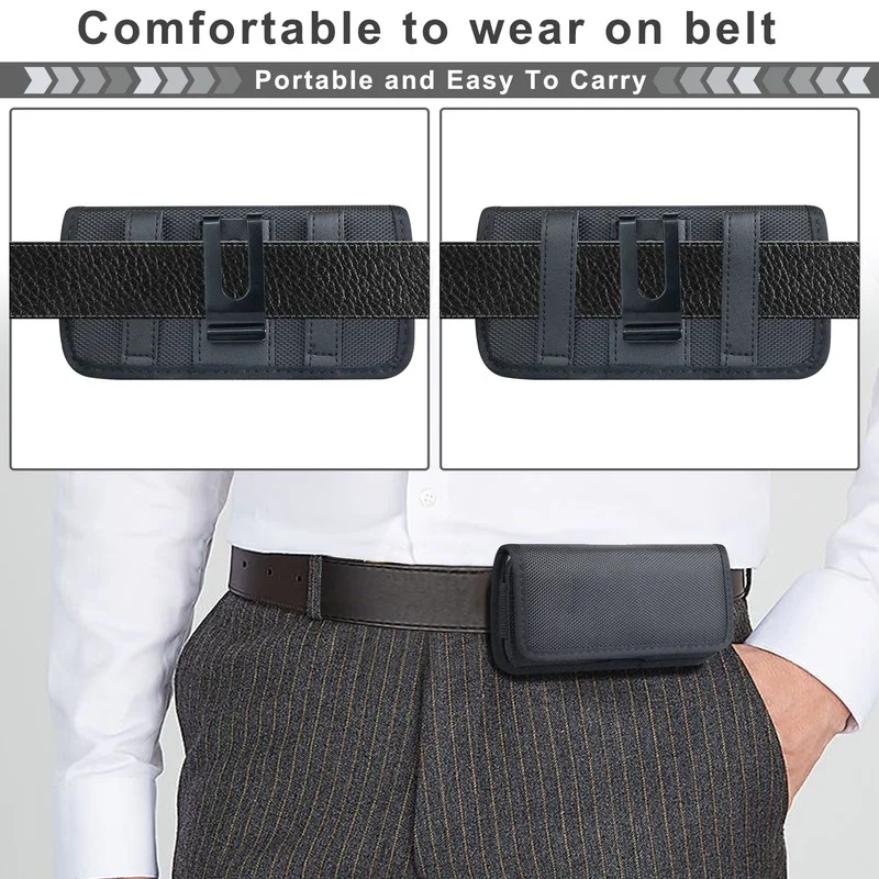 universal casual phone pouch for iphone 13 12 11 pro max xs xr x 6 s 7 8 plus case belt clip holster oxford cloth bag flip cover free global shipping
