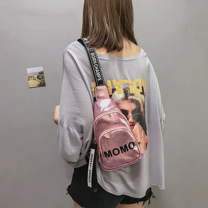 

Women's chest bag large capacity Waist bag Fashion fanny pack One shoulder Anti Theft Chest Bag Zipper Phone Money Waist Packs