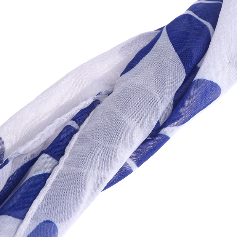 

Women Necklace Scarf Chiffon Beads Pendant Floral Jewelry Ethnic Wraps Statement