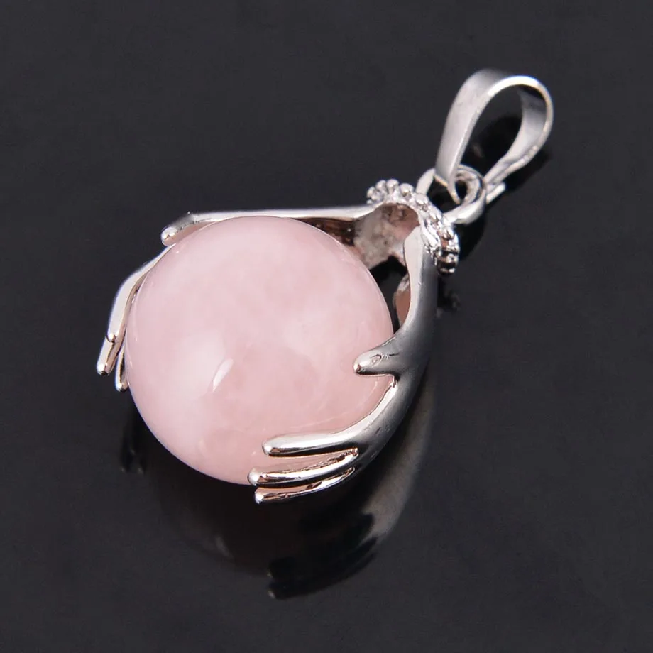 Натуральный тигровый глаз лазурит оникс опал круглые камни бусины кулон с двумя