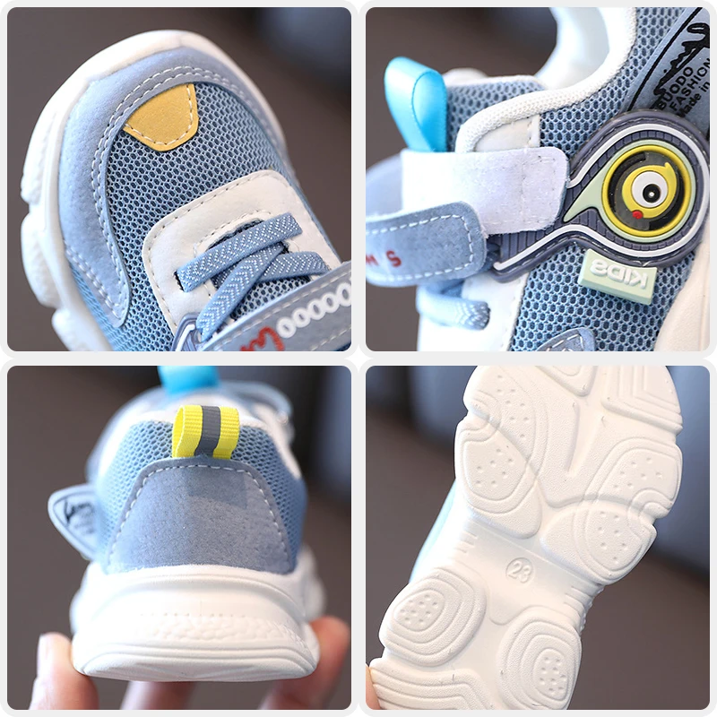 

2021 Spring Autumn Children Air Mesh Kids Sneakers Baby Cartoon Toddler Shoes Non-slip Soft Sole Casual Boys Girls Sports Shoes