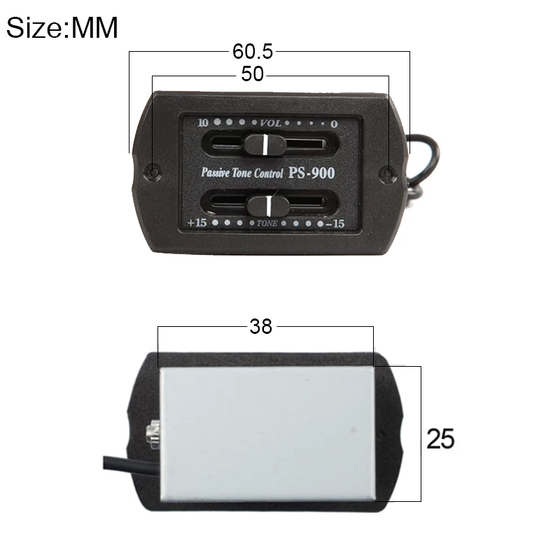 PS 900 2 диапазона гитара с эквалайзером пассивный Объем Тон Управление пьезо