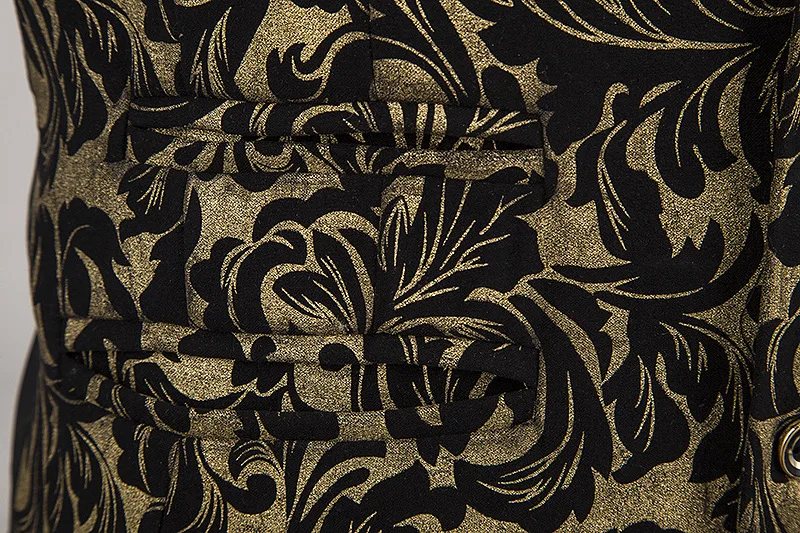 

Free Shipping 2020 Autumn And Winter New Men's Casual Vest Fashion Bronzing Printed Vest Single-breasted Suit Wedding Vest