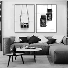 Настенный плакат в скандинавском стиле, винтажный настенный художественный постер на холсте с камерой для женщин, Современная минималистская картина для гостиной, домашний декор